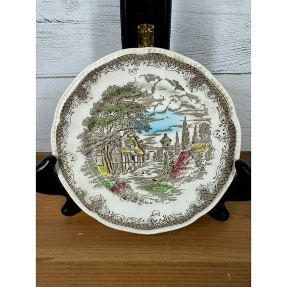 Shakespeare's Sonnets Anne Hathaway's cottage Bread and Butter Plate Ironstone - Picture 1 of 3